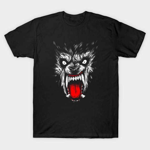 American Werewolf in London Werewolf Horror T-Shirt by WikiDikoShop